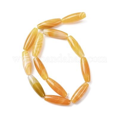 Естественный желтый агат бисер нитей G-Z113-A07-1