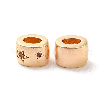 Латунные микро проложить кубического циркония бусы KK-Q773-02G-04-1