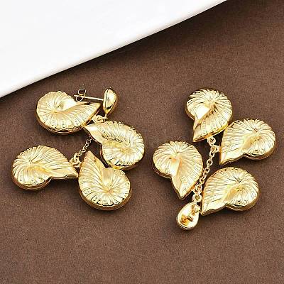 Серьги-гвоздики из нержавеющей стали 304 EJEW-P325-05G-G-1