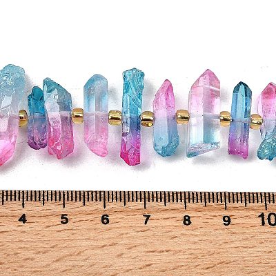 Гальванические природный кристалл кварца бусы пряди G-F800-D13-1