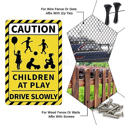 Cartello 'Rallentare Bambini Al Play' - Segnale Sicurezza Stradale Riflettente 45x30cm - Foto 5