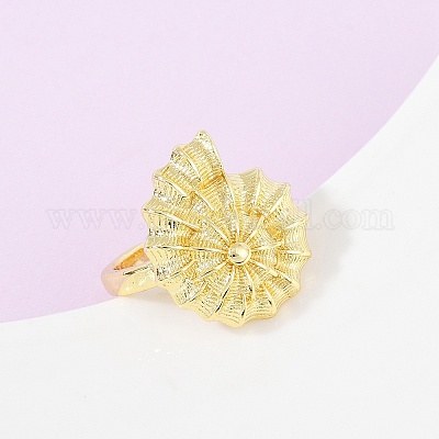 Латунные манжеты с океанской тематикой RJEW-C135-01G-05-1