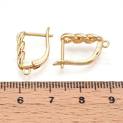 Латунная серьга-кольцо KK-N261-41G-1