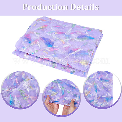 Нейлоновая ткань с рисунком перьев DIY-WH20066-004A-1