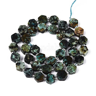 Бусы натуральная африканская бирюза (яшма) G-P534-A26-01-1