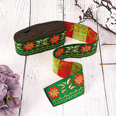 Floral Jacquard Ribbon - Vintage