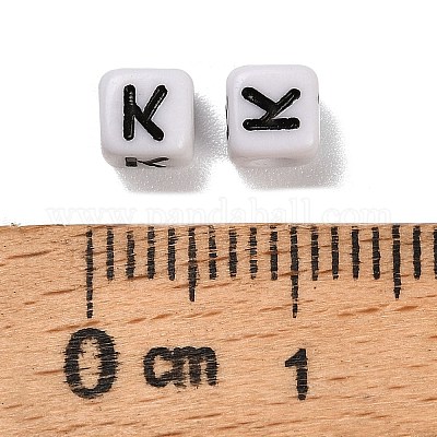 Непрозрачные акриловые бусины OACR-S076-01K-1