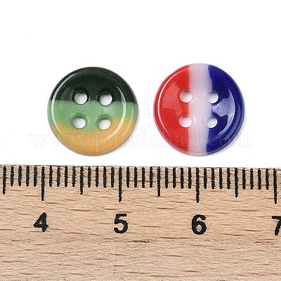 Стеклянные кнопки с 4 отверстием PORC-R010-01B-1