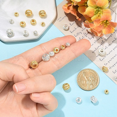 9шт 3 стиля латунь микро паве прозрачные кубические бусины из циркония&nbsp;KK-YW0004-43G-1