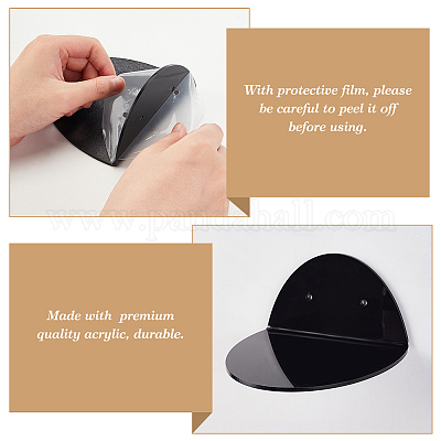 Акриловая настенная клейкая полка для камеры с железным винтом ODIS-WH0002-87A-1