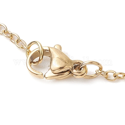 Ожерелья с подвесками в виде цветка из стеклянных бус NJEW-MZ00080-03-1