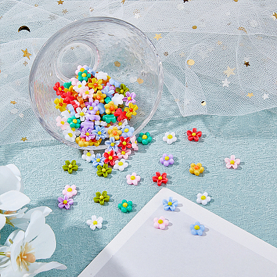 340 шт. 14 стиля кабошонов из смолы в виде цветка и сакуры FIND-FH0007-43-1