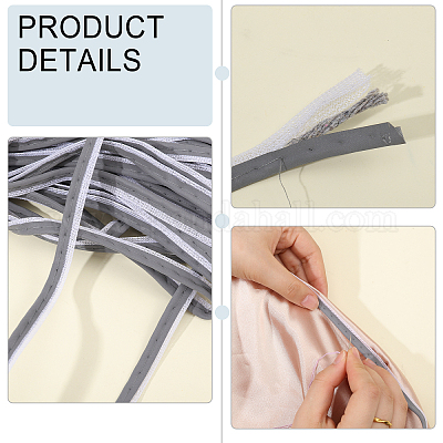 Светоотражающие хлопковые ленты&nbsp;SRIB-WH0011-283-1