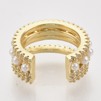 Серьги-манжеты из циркония ZIRC-Q022-027G-NF-1