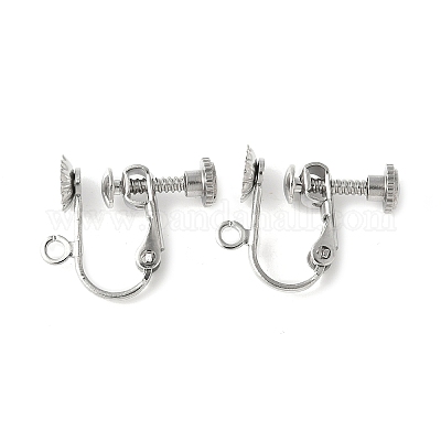 Фурнитура для сережек-клипс из хирургической нержавеющей стали 316 STAS-Z127-02P-1