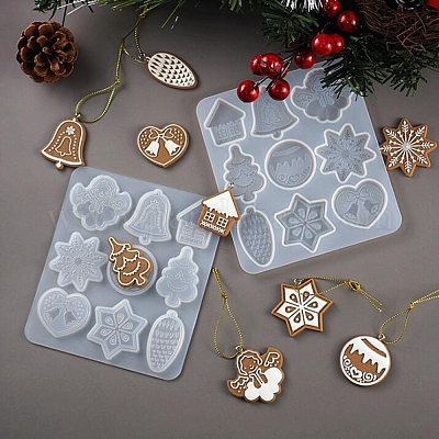 Christmas House Silicone Ice Cube Tray / Mold - Holiday Bells - New