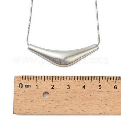 Ожерелья с подвесками в форме дуги из нержавеющей стали 304 для женщин NJEW-A049-01P-1