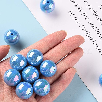 Непрозрачные акриловые бусины X-MACR-S370-D20mm-9-1