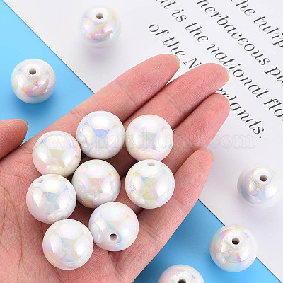Непрозрачные акриловые бусины X-MACR-S370-D20mm-01-1