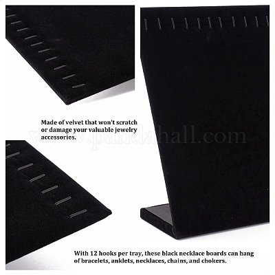 Дисплеев бархата ожерелье NDIS-A001-5A-1