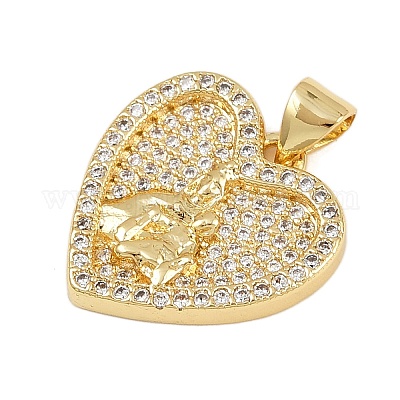 Латунные микро проложить кубического циркония подвески KK-P323-11B-G01-1