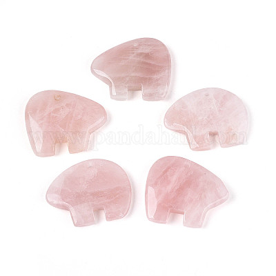 Естественно розового кварца большие кулоны G-T144-08B-1