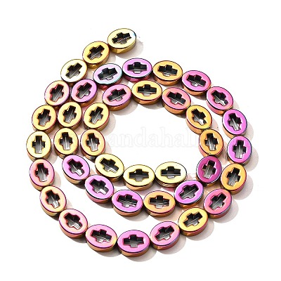 Гальванические нити из синтетических немагнитных гематитовых бусин G-L613-Z01-02I-1