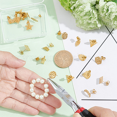 20 шт. 10 шт. фурнитура для сережек-гвоздиков из нержавеющей стали 304 STAS-UN0040-40-1