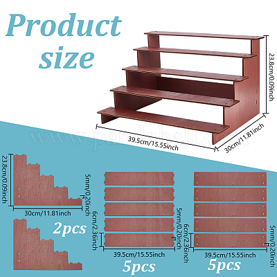 Одноуровневые деревянные полукруглые подставки для десертов ODIS-WH0030-182A-1