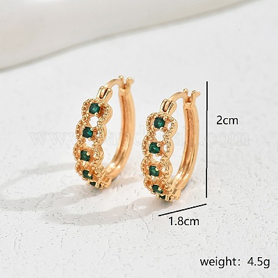 Элегантные классические полые серьги-кольца неправильной формы из латуни LF2234-1