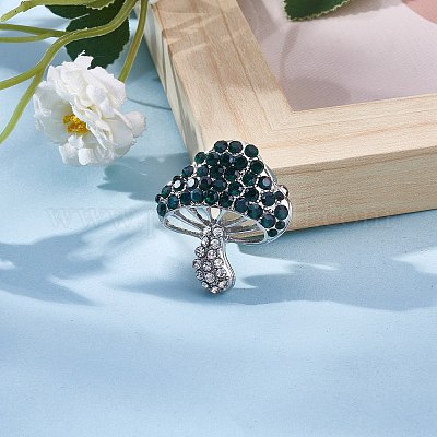 Брошь-гриб из кубического циркония JBR102I-1