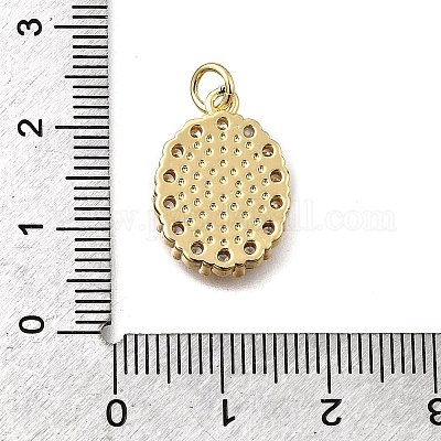 Латунные микро проложить кубического циркония подвески KK-P336-04E-G-1