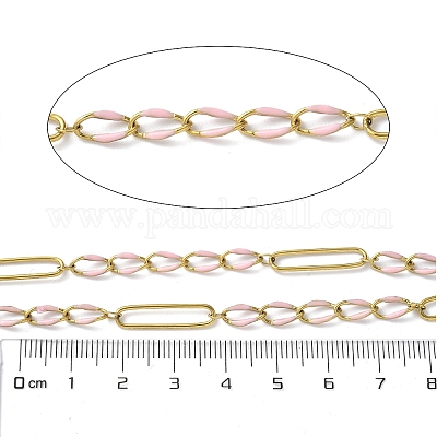 Цепи Figaro из нержавеющей стали 304 с эмалью CHS-U003-02G-07-1