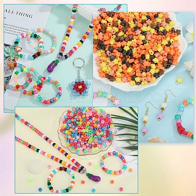 1000 шт. 2 вида светящихся пластиковых перламутровых бусин KY-SZ0001-56-1