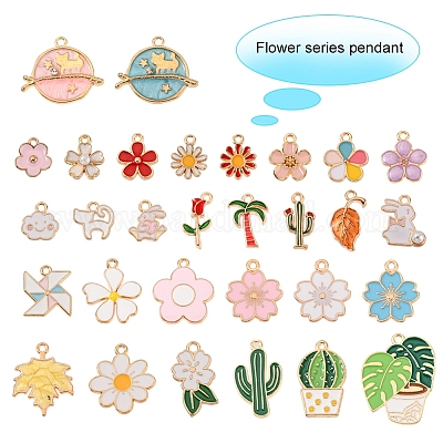 Подвески из сплава эмали 30шт 30 стиля ENAM-YW0001-87-1