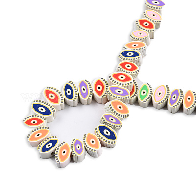 Chapelets de perle en pâte polymère manuel&nbsp;CLAY-N008-078-B01-1