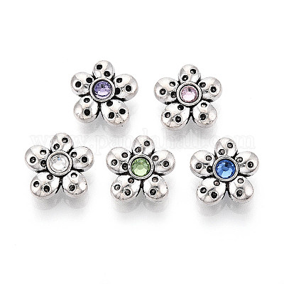 Сплавочные овальные бусины тибетского стиля  TIBE-N013-28AS-1