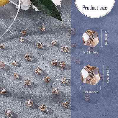 10 нить 2 стильные прозрачные гальванические стеклянные бусины нити EGLA-SZ0001-36A-1