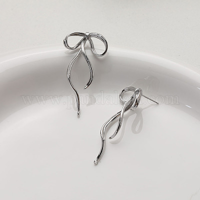 Латунные серьги-гвоздики&nbsp;KK-U061-14A-P-1