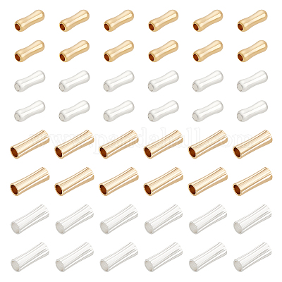 48 шт. 4 латунных трубчатых бусин KK-BC0012-92-1