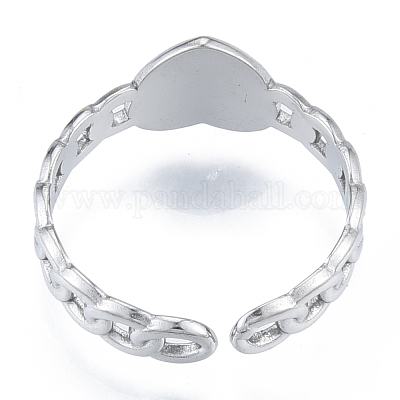 Сердце из нержавеющей стали 304 RJEW-N038-127P-1