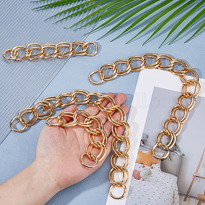 4 шт. 2-х стилистические алюминиевые двухзвенные цепи для удлинителей сумок&nbsp;HJEW-HS0001-02-1