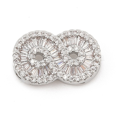 Латунный микро pave прозрачный кубик циркония подвески ZIRC-I068-20P-1