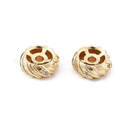 Латунные микропаве прозрачные кубики из циркония KK-K371-31G-1