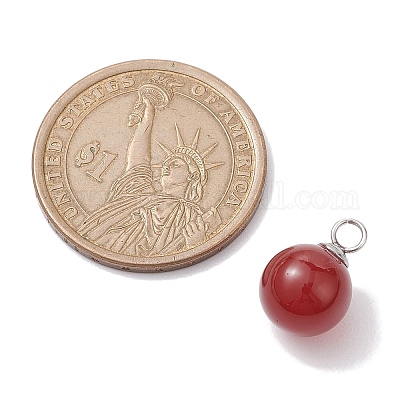 Круглые подвески из натуральных смешанных драгоценных камней PALLOY-JF02619-1