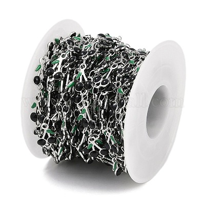 Цепи из нержавеющей стали 304 с эмалированными вишневыми звеньями CHS-M007-01P-02-1