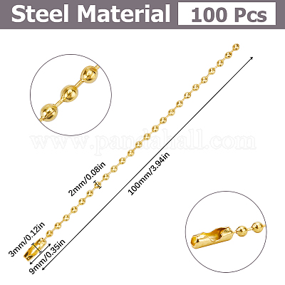 100 шт. стальные шариковые цепи для цепочек ценников FIND-SP0002-58G-1