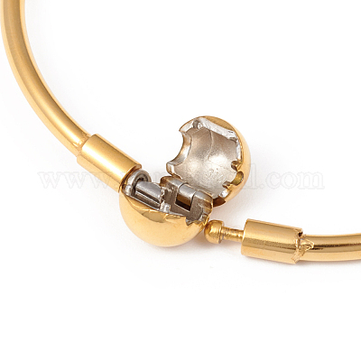 Ионное покрытие (IP) 304 нержавеющая сталь изготовление браслетов в европейском стиле MAK-G014-04G-1