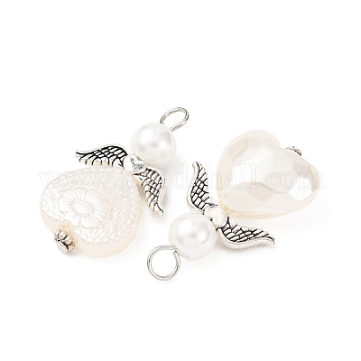 7 шт. 7 стиля стеклянные жемчужные круглые бусины и бусины из АБС-пластика имитация жемчуга подвески PALLOY-JF04094-1