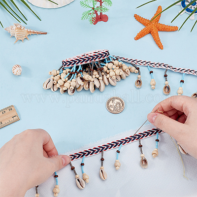 2 ярд полиэстеровой кружевной ленты с бахромой OCOR-PH0006-46-1